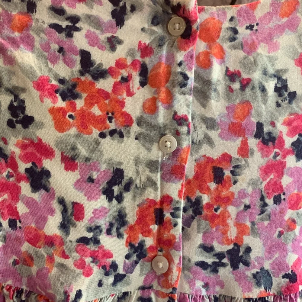 Gymboree Floral Dress Capped Sleeve Lined Rayon Cotton
